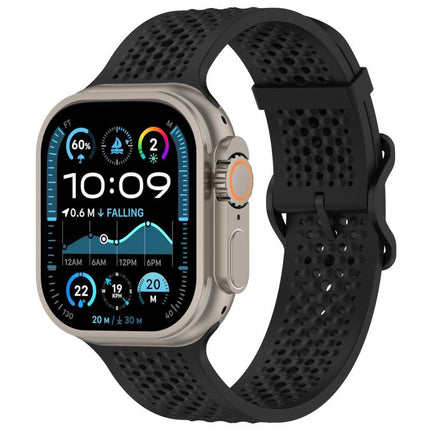 xDfind Breathable Silicone Watch Band, For Apple Watch 42 / 44 / 45 / 46 / 49mm, For Apple Watch 38 / 40 / 41 / S10 42mm - DealBuddy