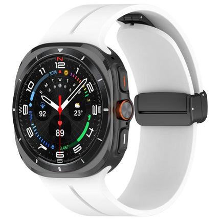 xDfind  Flat Head Groove Folding Black Buckle Silicone Watch Band