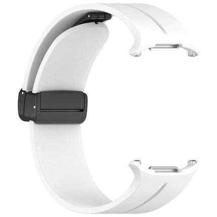xDfind  Flat Head Groove Folding Black Buckle Silicone Watch Band