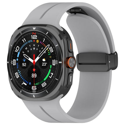 xDfind  Flat Head Groove Folding Black Buckle Silicone Watch Band