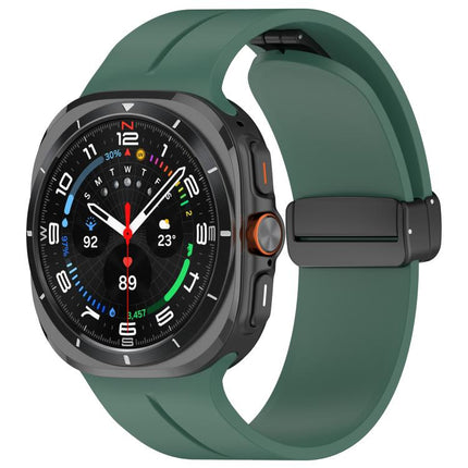 xDfind  Flat Head Groove Folding Black Buckle Silicone Watch Band