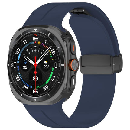 xDfind  Flat Head Groove Folding Black Buckle Silicone Watch Band