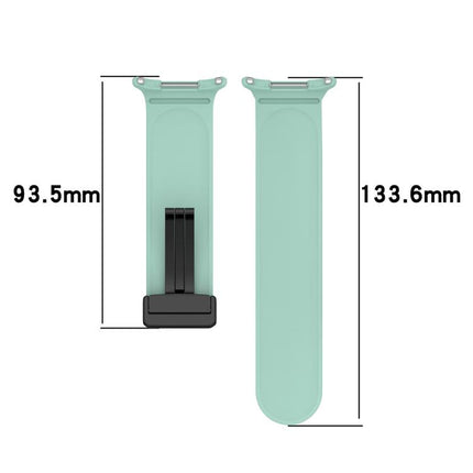 xDfind  Flat Head Groove Folding Black Buckle Silicone Watch Band