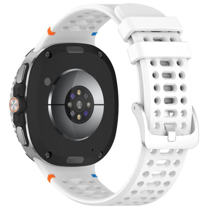 xDfind Alloy Silver Buckle Breathable Hole Silicone Watch Band - DealBuddy