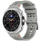 xDfind Alloy Silver Buckle Breathable Hole Silicone Watch Band