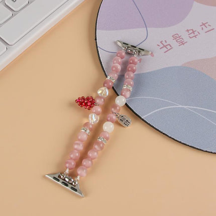 Cat Eyes Stone Beads Bracelet Watch Band, For Apple Watch 46mm / 49mm / 45mm / 44mm, For Apple Watch 42mm / 41mm / 40mm / 38mm - DealBuddy