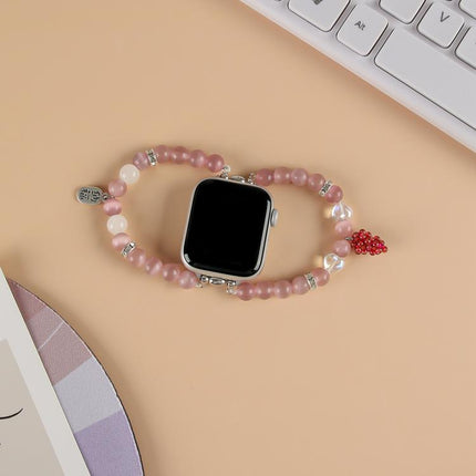 Cat Eyes Stone Beads Bracelet Watch Band, For Apple Watch 46mm / 49mm / 45mm / 44mm, For Apple Watch 42mm / 41mm / 40mm / 38mm - DealBuddy