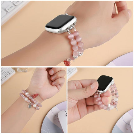 Cat Eyes Stone Beads Bracelet Watch Band, For Apple Watch 46mm / 49mm / 45mm / 44mm, For Apple Watch 42mm / 41mm / 40mm / 38mm - DealBuddy