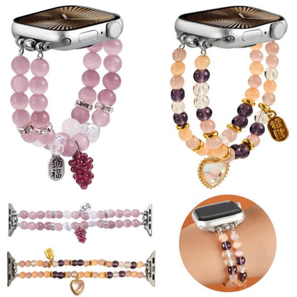 Cat Eyes Stone Beads Bracelet Watch Band, For Apple Watch 46mm / 49mm / 45mm / 44mm, For Apple Watch 42mm / 41mm / 40mm / 38mm - DealBuddy