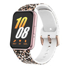 xDfind Gold Buckle Printed Silicone Watch Band, For Samsung Galaxy Fit3 - DealBuddy