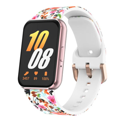 xDfind Gold Buckle Printed Silicone Watch Band, For Samsung Galaxy Fit3 - DealBuddy
