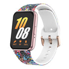xDfind Gold Buckle Printed Silicone Watch Band, For Samsung Galaxy Fit3 - DealBuddy