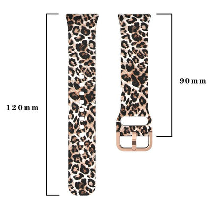 xDfind Gold Buckle Printed Silicone Watch Band, For Samsung Galaxy Fit3 - DealBuddy