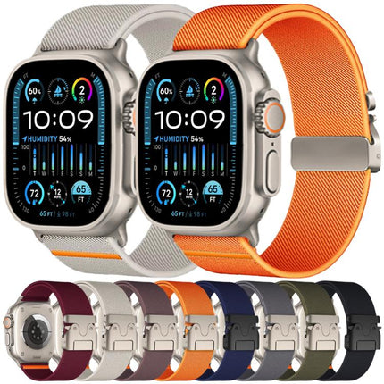 xDfind Parachute Buckle Stretch Nylon Watch Band, For Apple Watch 42 / 44 / 45 / 46 / 49mm, For Apple Watch 38 / 40 / 41 / S10 42mm - DealBuddy