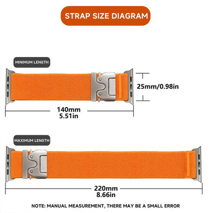 xDfind Parachute Buckle Stretch Nylon Watch Band, For Apple Watch 42 / 44 / 45 / 46 / 49mm, For Apple Watch 38 / 40 / 41 / S10 42mm - DealBuddy