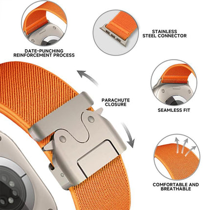 xDfind Parachute Buckle Stretch Nylon Watch Band, For Apple Watch 42 / 44 / 45 / 46 / 49mm, For Apple Watch 38 / 40 / 41 / S10 42mm - DealBuddy