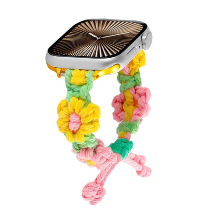 Hemp Rope Woven Flowers Drawstring Watch Band - DealBuddy