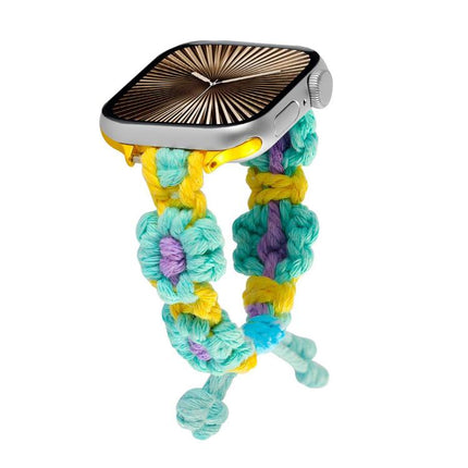 Hemp Rope Woven Flowers Drawstring Watch Band - DealBuddy