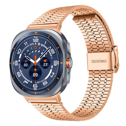 xDfind Seven Beads Buckle Stainless Steel Watch Band, For Samsung Galaxy Watch Ultra / Ultra 2025, For Samsung Galaxy Watch8 / 8 Classic, For Samsung Galaxy Watch 7 / 6 / 5 / FE - DealBuddy