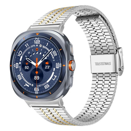 xDfind Seven Beads Buckle Stainless Steel Watch Band, For Samsung Galaxy Watch Ultra / Ultra 2025, For Samsung Galaxy Watch8 / 8 Classic, For Samsung Galaxy Watch 7 / 6 / 5 / FE - DealBuddy
