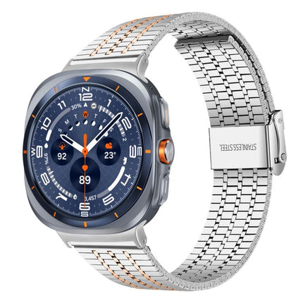 xDfind Seven Beads Buckle Stainless Steel Watch Band, For Samsung Galaxy Watch Ultra / Ultra 2025, For Samsung Galaxy Watch8 / 8 Classic, For Samsung Galaxy Watch 7 / 6 / 5 / FE - DealBuddy