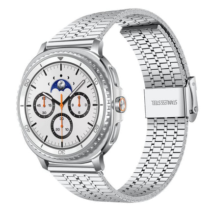 xDfind Seven Beads Buckle Stainless Steel Watch Band, For Samsung Galaxy Watch Ultra / Ultra 2025, For Samsung Galaxy Watch8 / 8 Classic, For Samsung Galaxy Watch 7 / 6 / 5 / FE - DealBuddy