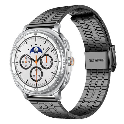xDfind Seven Beads Buckle Stainless Steel Watch Band, For Samsung Galaxy Watch Ultra / Ultra 2025, For Samsung Galaxy Watch8 / 8 Classic, For Samsung Galaxy Watch 7 / 6 / 5 / FE - DealBuddy