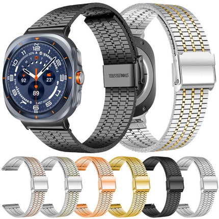 xDfind Seven Beads Buckle Stainless Steel Watch Band, For Samsung Galaxy Watch Ultra / Ultra 2025, For Samsung Galaxy Watch8 / 8 Classic, For Samsung Galaxy Watch 7 / 6 / 5 / FE - DealBuddy