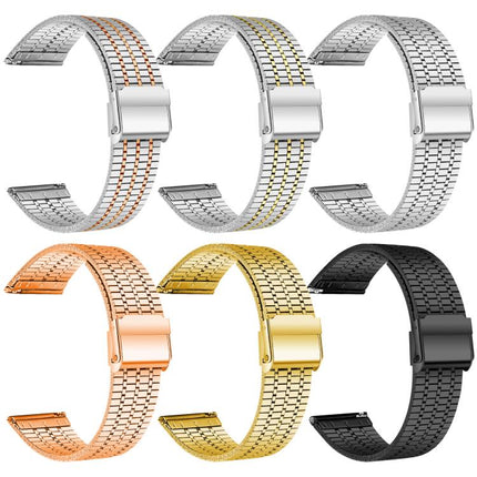 xDfind Seven Beads Buckle Stainless Steel Watch Band, For Samsung Galaxy Watch Ultra / Ultra 2025, For Samsung Galaxy Watch8 / 8 Classic, For Samsung Galaxy Watch 7 / 6 / 5 / FE - DealBuddy
