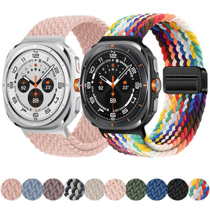 xDfind Magnetic Buckle Nylon Braid Loop Watch Band