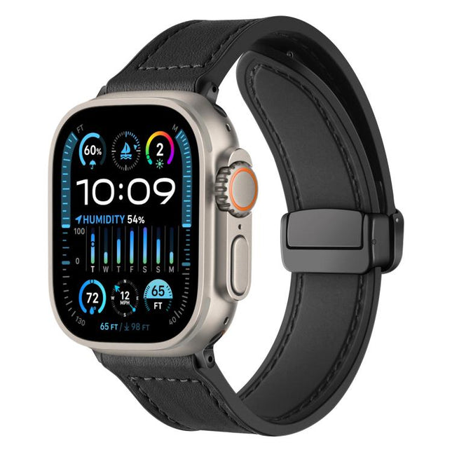 xDfind Crazy Horse Pattern Silicone Skin Magnetic Buckle Watch Band