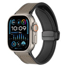 xDfind Crazy Horse Pattern Silicone Skin Magnetic Buckle Watch Band