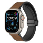 xDfind Crazy Horse Pattern Silicone Skin Magnetic Buckle Watch Band