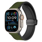 xDfind Crazy Horse Pattern Silicone Skin Magnetic Buckle Watch Band