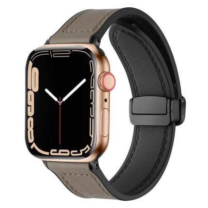 xDfind Crazy Horse Pattern Silicone Skin Magnetic Buckle Watch Band