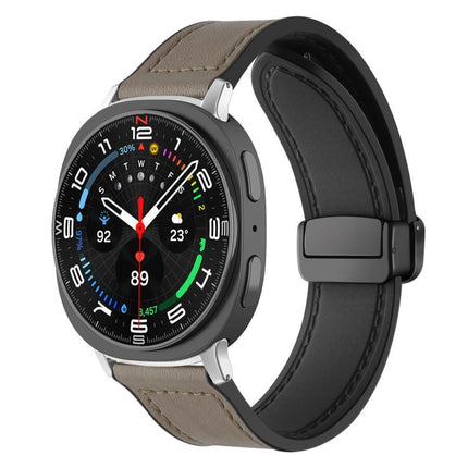 xDfind Crazy Horse Pattern Silicone Skin Magnetic Buckle Watch Band, For Samsung Galaxy Watch Ultra / Ultra 2025, For Samsung Galaxy Watch8 / 8 Classic - DealBuddy