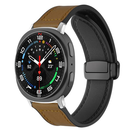 xDfind Crazy Horse Pattern Silicone Skin Magnetic Buckle Watch Band, For Samsung Galaxy Watch Ultra / Ultra 2025, For Samsung Galaxy Watch8 / 8 Classic - DealBuddy