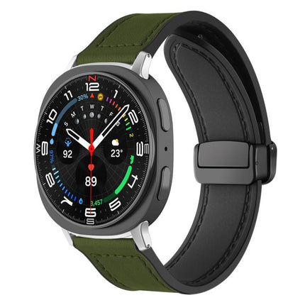 xDfind Crazy Horse Pattern Silicone Skin Magnetic Buckle Watch Band, For Samsung Galaxy Watch Ultra / Ultra 2025, For Samsung Galaxy Watch8 / 8 Classic - DealBuddy
