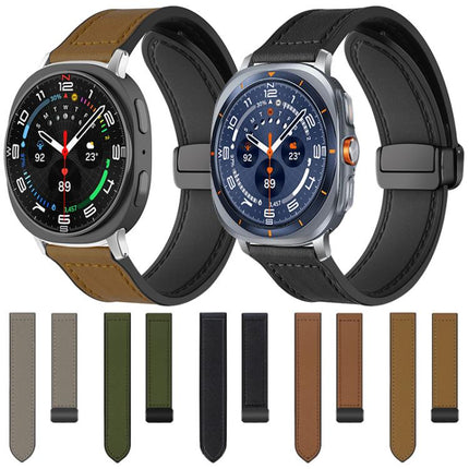 xDfind Crazy Horse Pattern Silicone Skin Magnetic Buckle Watch Band, For Samsung Galaxy Watch Ultra / Ultra 2025, For Samsung Galaxy Watch8 / 8 Classic - DealBuddy