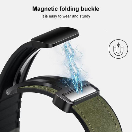xDfind Crazy Horse Pattern Silicone Skin Magnetic Buckle Watch Band, For Samsung Galaxy Watch Ultra / Ultra 2025, For Samsung Galaxy Watch8 / 8 Classic - DealBuddy