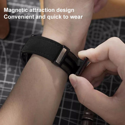 xDfind Crazy Horse Pattern Silicone Skin Magnetic Buckle Watch Band, For Samsung Galaxy Watch Ultra / Ultra 2025, For Samsung Galaxy Watch8 / 8 Classic - DealBuddy