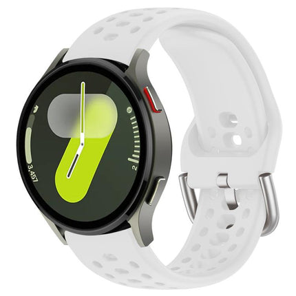 xDfind Silver Buckle Silicone Sport Watch Band
