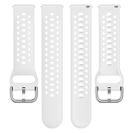 xDfind Silver Buckle Silicone Sport Watch Band
