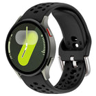 xDfind Silver Buckle Silicone Sport Watch Band