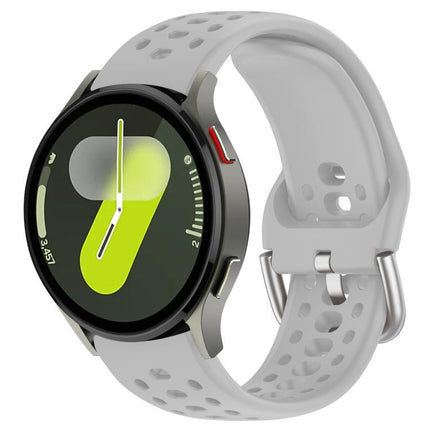 xDfind Silver Buckle Silicone Sport Watch Band