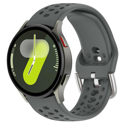 xDfind Silver Buckle Silicone Sport Watch Band