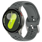 xDfind Silver Buckle Silicone Sport Watch Band