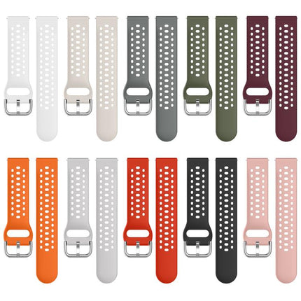 xDfind Silver Buckle Silicone Sport Watch Band