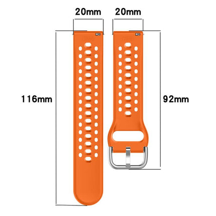 xDfind Silver Buckle Silicone Sport Watch Band