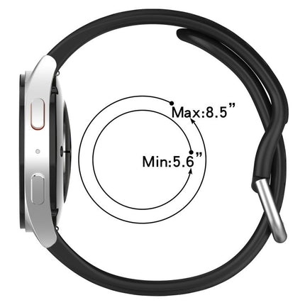 xDfind Silver Buckle Silicone Sport Watch Band - DealBuddy